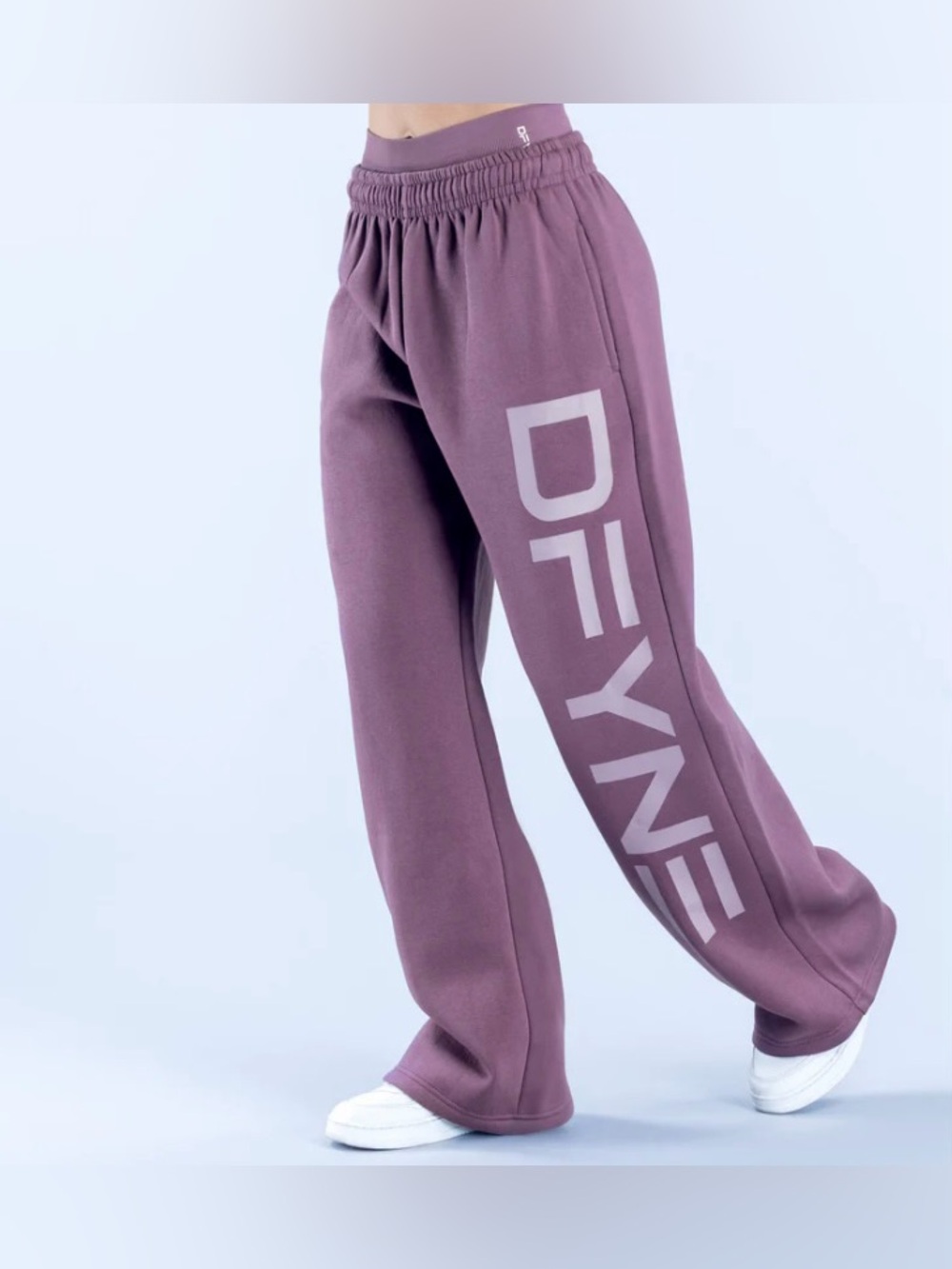 NWOT DFYNE Sold Out Signature Grape Wide Leg Joggers Sweatpants Size XS